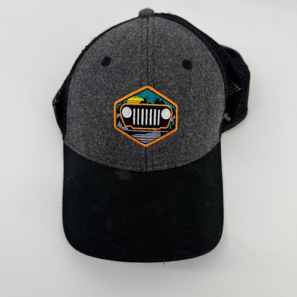 Jeep Trucker Hat Mesh Back Baseball Cap Embroidered Logo Officially Licensed